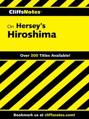 cover image of CliffsNotes on Hersey's Hiroshima